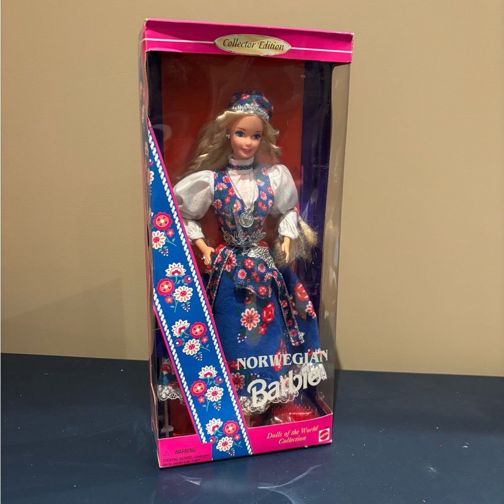 Barbie Norwegian Doll with Blue and Red Attire